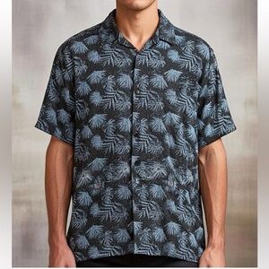 Nat Nast Premium Silk Cotton Shorts Sleeve Button down - XXL